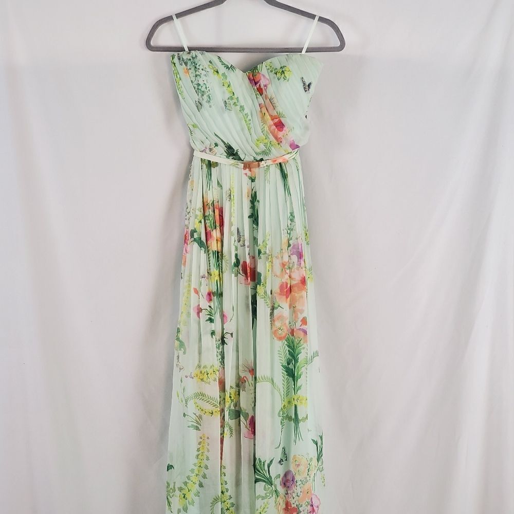 Ted Baker Serlant Wallpaper Print Floral Dress Size 1